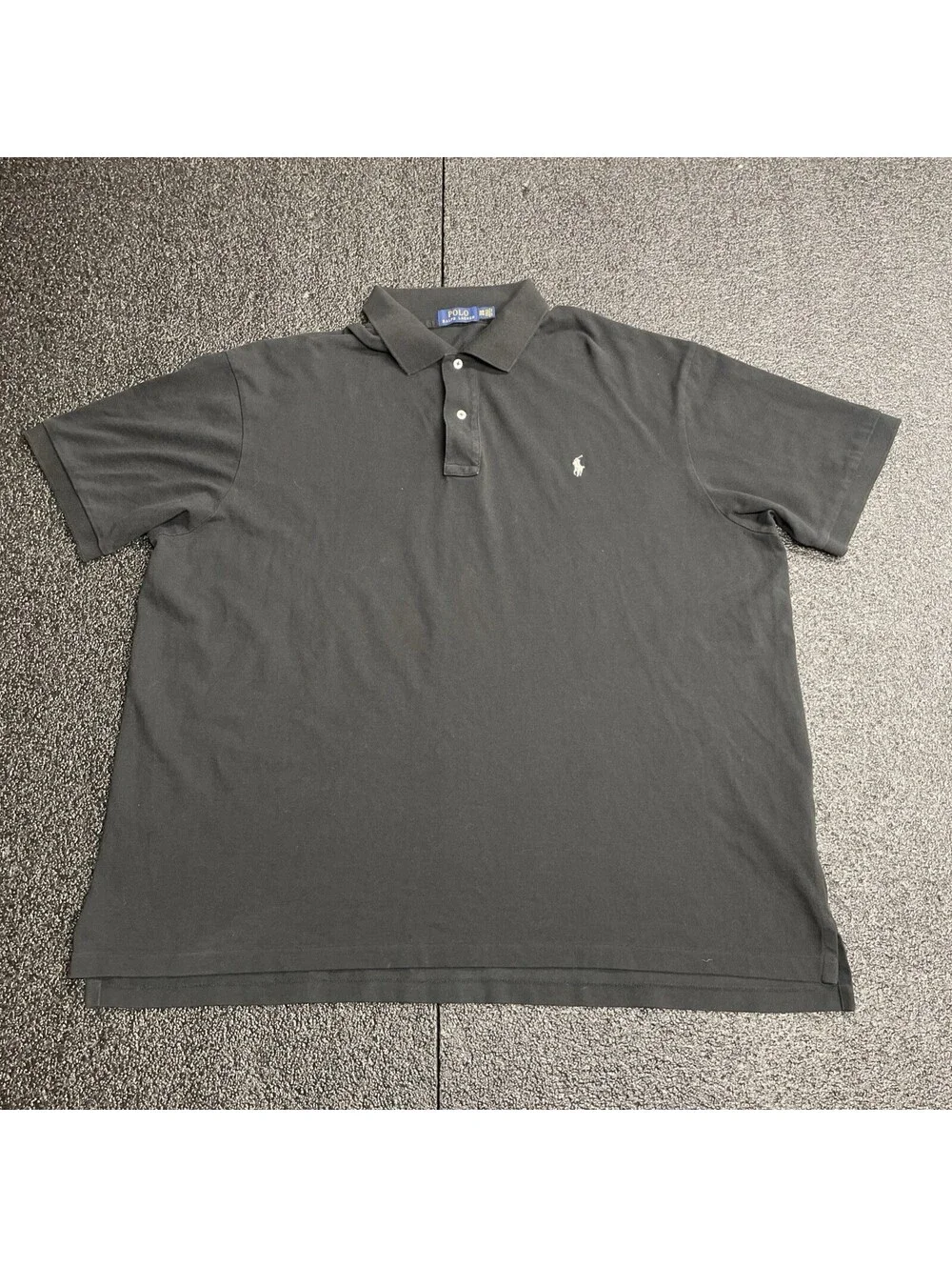 Polo Ralph Lauren Polo Shirt Mens 3XB Black Gray Pony Pique Cotton Casual Preppy